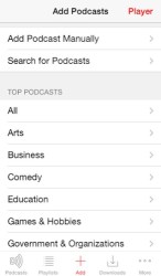 downcast podcast add